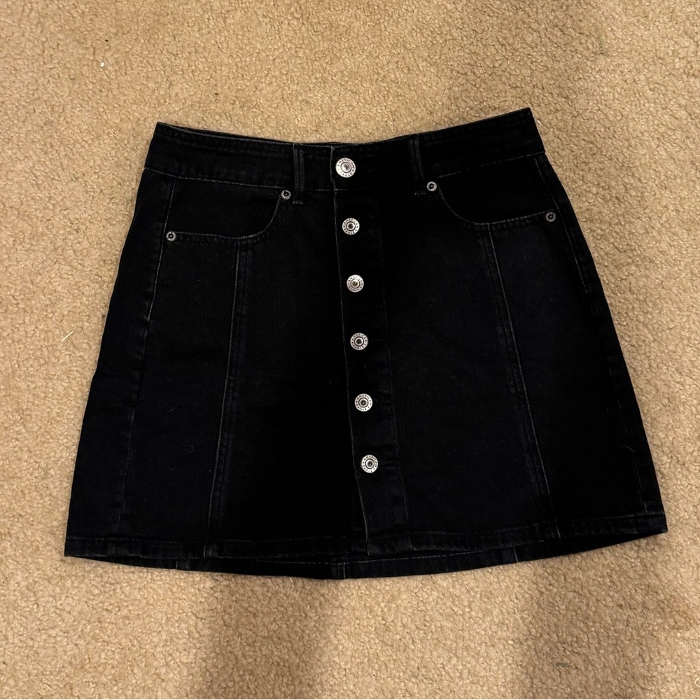 American Eagle Black Denim Skirt